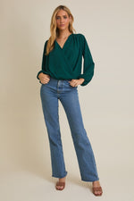 Surplice Blouse Teal