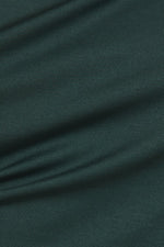 Cowl Neck Long Sleeve Top Dark Green