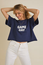 Navy Blue Game Day Terry T-Shirt