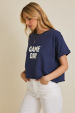 Navy Blue Game Day Terry T-Shirt