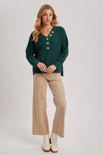 Thermal Henely Sweater Top
