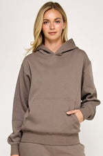 Fleece Oversized Hoodie Taupe