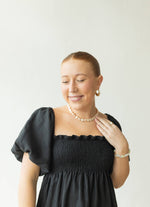 Light Peach Coin Pearl Necklace