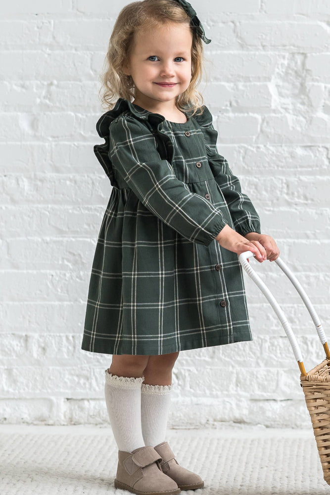 Rya Flannel Ruffle Dress