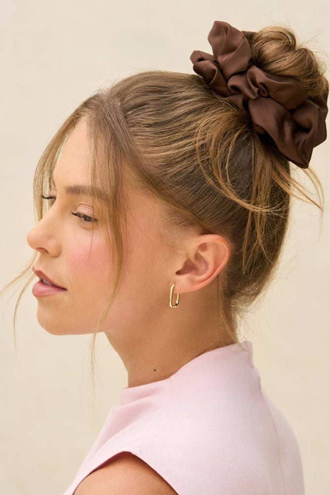 Black & Chocolate Oversized Scrunchies