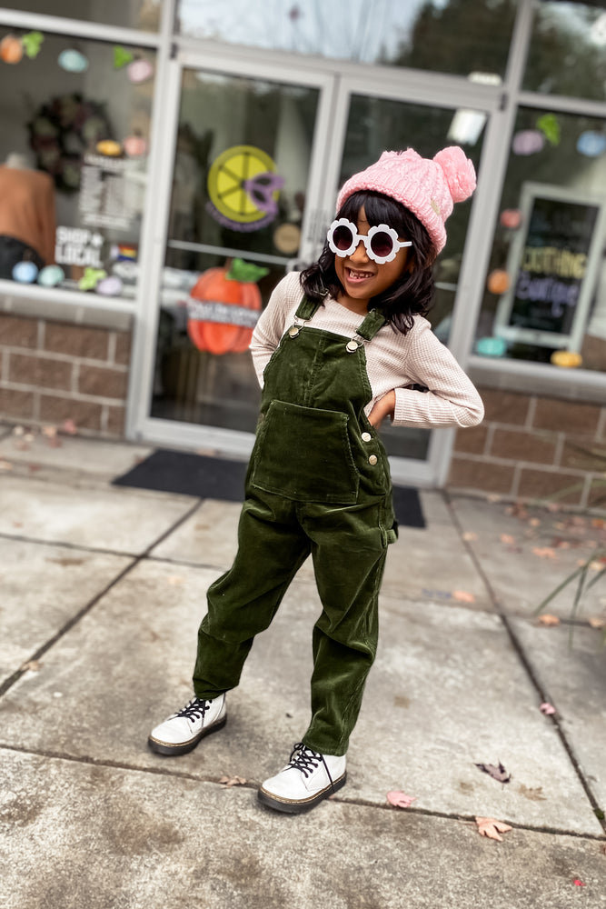 Kids Corduroy Overalls Spruce