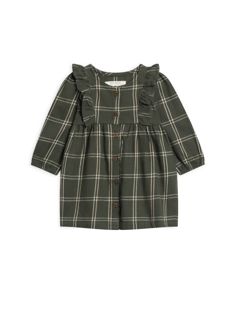 Rya Flannel Ruffle Dress