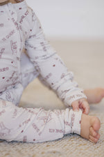 I Love You Multilingual Valentine's Day Bamboo Zippy Romper