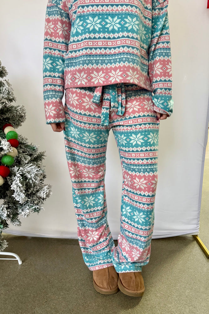 Snowflake Print Loungewear Set