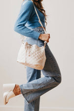 Quincey Quilted Crossbody Cream