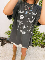 Wish Me Luck Graphic Tee Charcoal