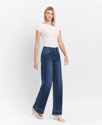 High Rise Wide Leg Trouser Style Jeans