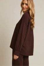 Round Neck Sweater Top Cocoa