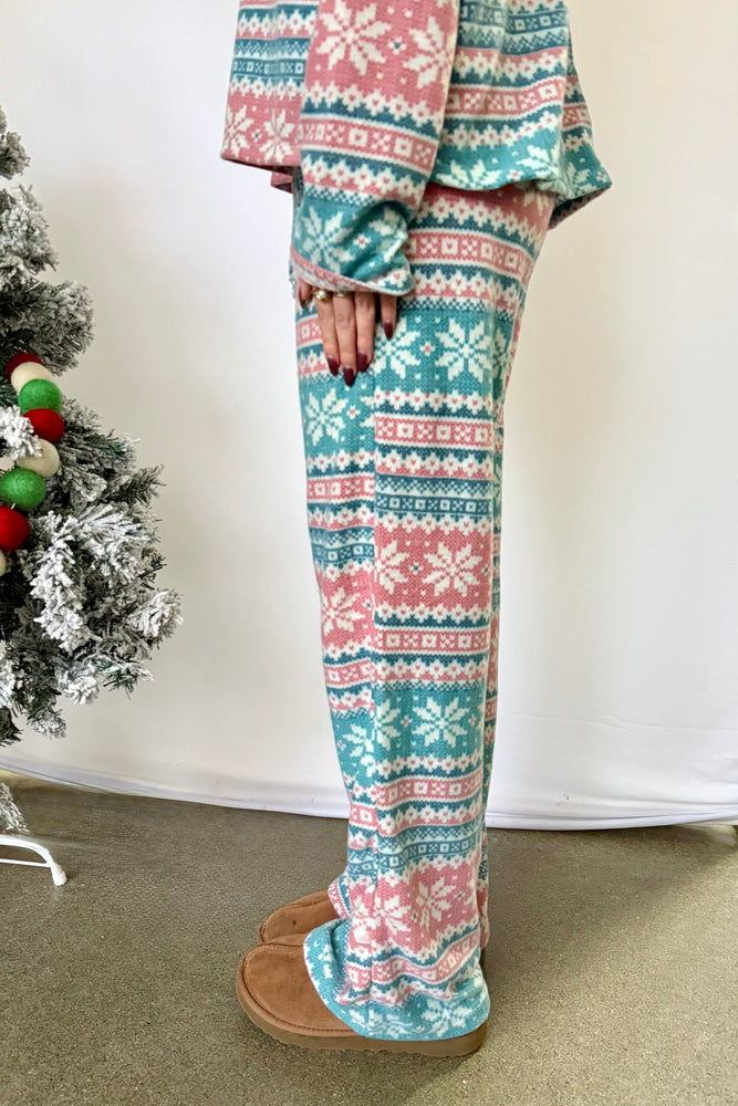 Snowflake Print Loungewear Set