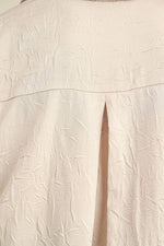 Button Down Crinkle Blouse Cream