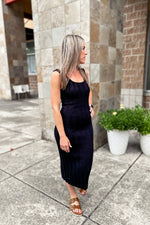 Blaine Black Knit Ribbed Bodycon Dress - Lilac&Lemon