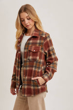 Button Down Plaid Shacket
