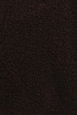 Mock Neck Fleece Jacket Mocha