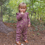 Flutter Sleeve Romper Orchid Blooms