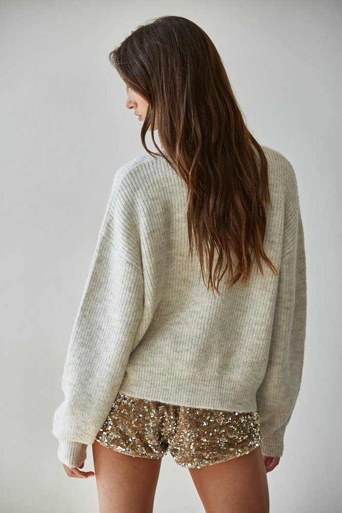 Knit Sweater Button Down Cardigan Top