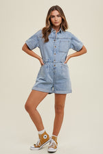 Denim Utility Romper