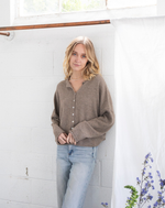 Button Front Cardigan Mocha