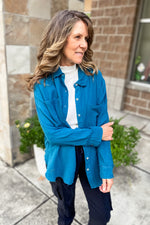 Lennon Button Down Shirt Teal
