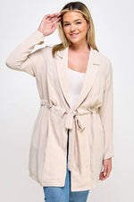 Plus Size Trench Jacket W/Tie