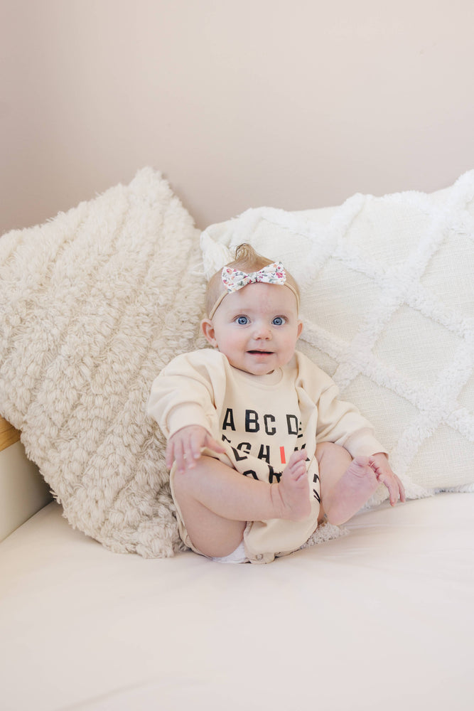 ABC I Love You Oversized Sweatshirt Romper