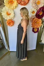 Black and White Polka Dot Maxi Dress
