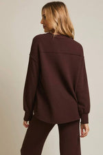Round Neck Sweater Top Cocoa