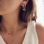 Star and Moon Hoop Earrings