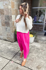 Paris Cable Knit Sweater White