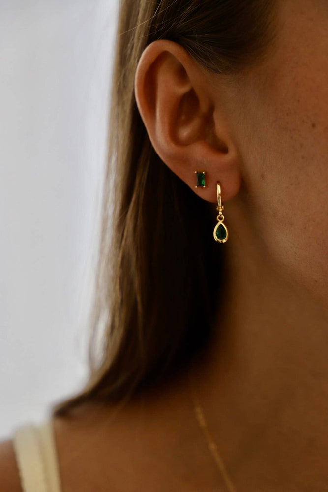 Emerald Stud Earrings