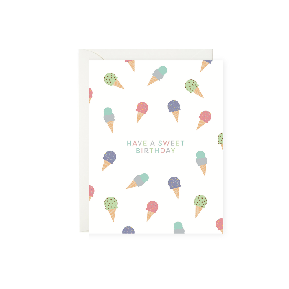 Sweet Ice Cream Cones | Birthday Card