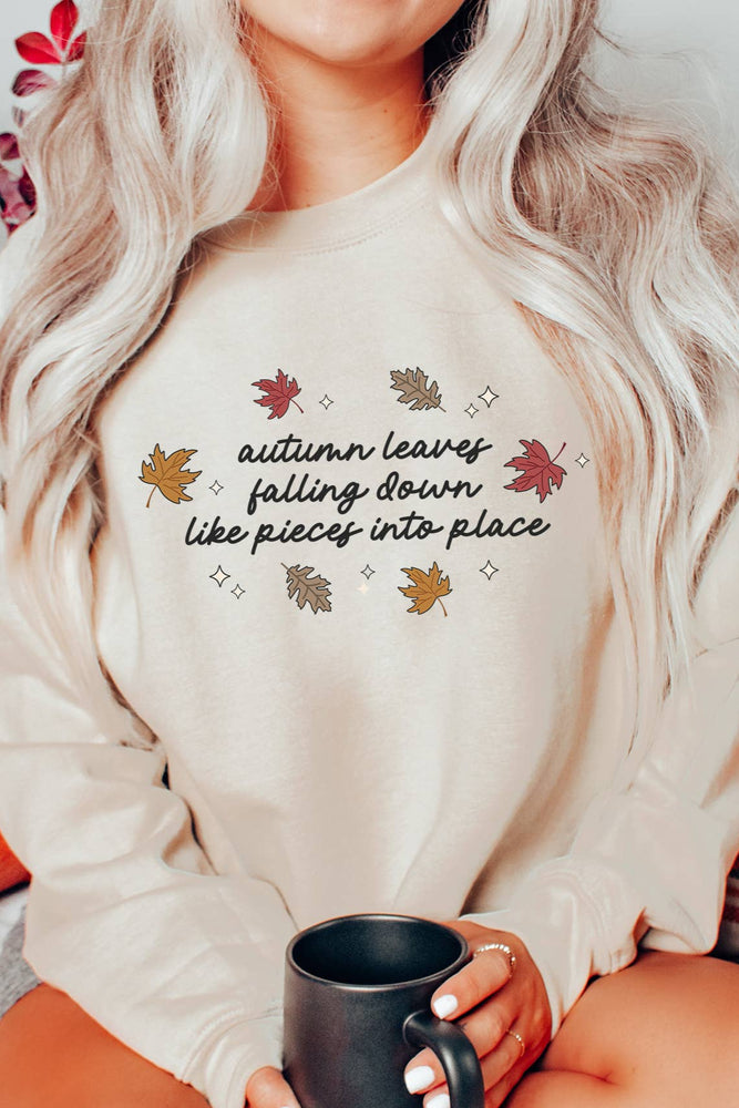 Autumn Leaves All Too Well Graphic Crewneck Sweatshirt