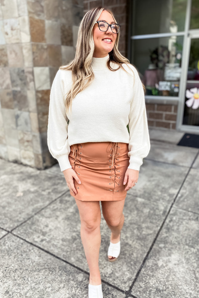 Belle Mock Neck Sweater - Lilac&Lemon