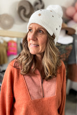 Star Studded Pom C.C Beanie