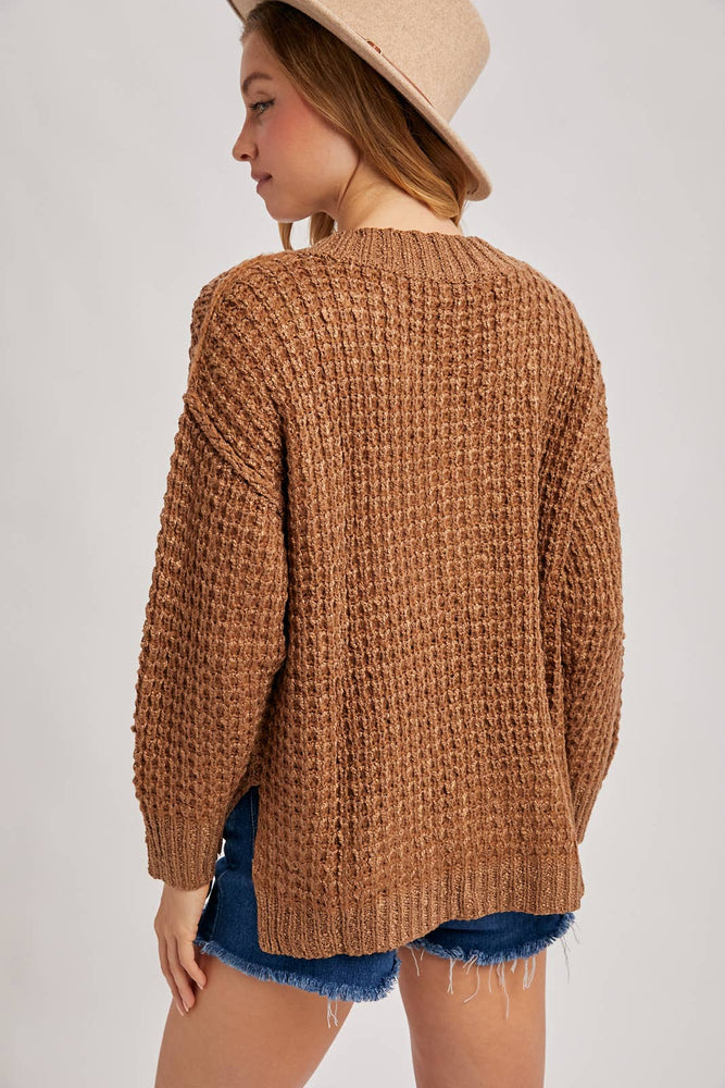 Thermal Henely Sweater Top