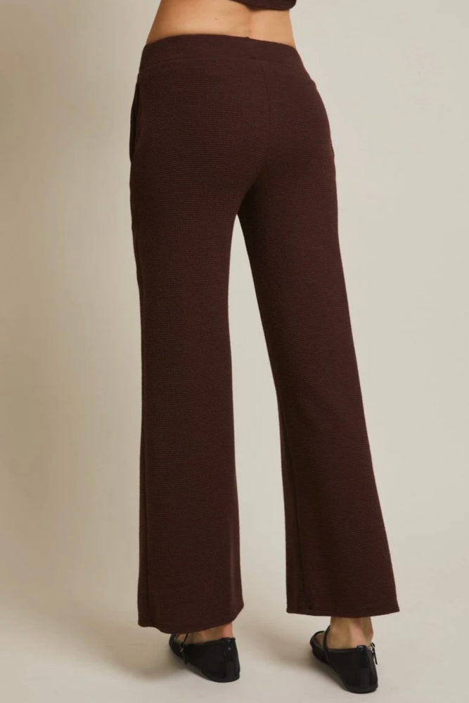Flare Hem Knit Pant Cocoa