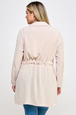 Plus Size Trench Jacket W/Tie