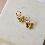Butterfly Huggie Hoop Earrings