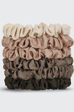 Ultra Petite Satin Scrunchies 6pc - Eucalyptus