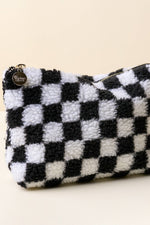 Teddy Pouch Check Black