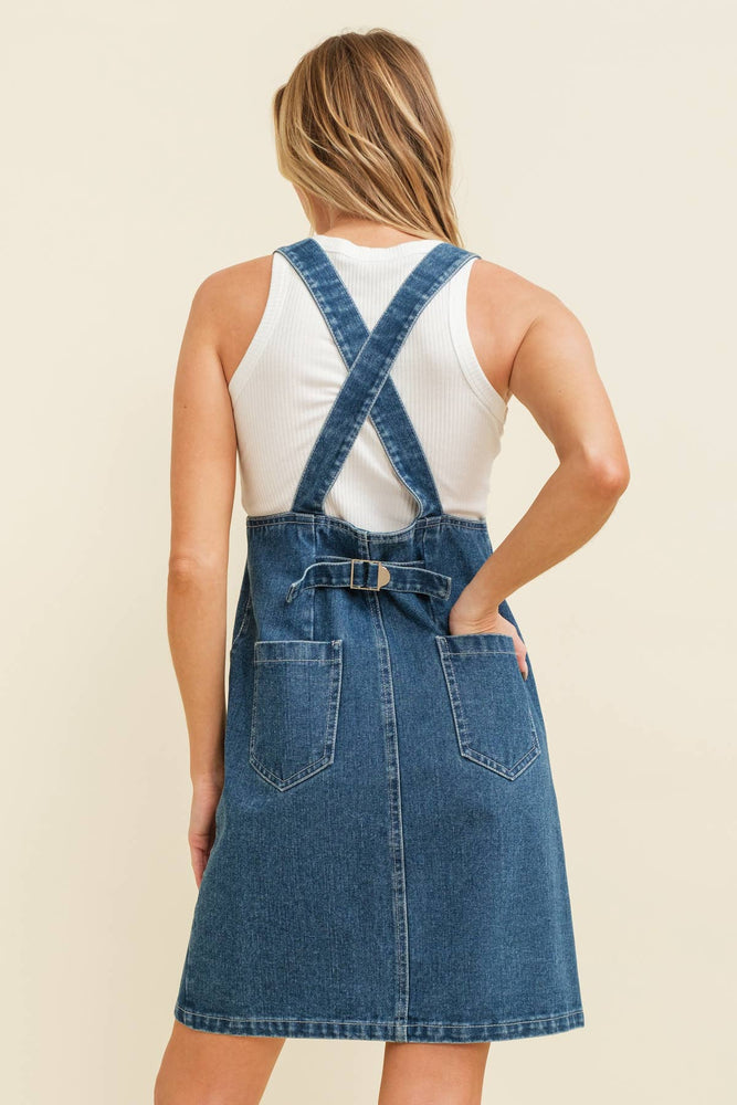 Denim Overall Mini Dress
