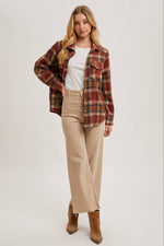 Button Down Plaid Shacket