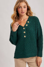 Thermal Henely Sweater Top