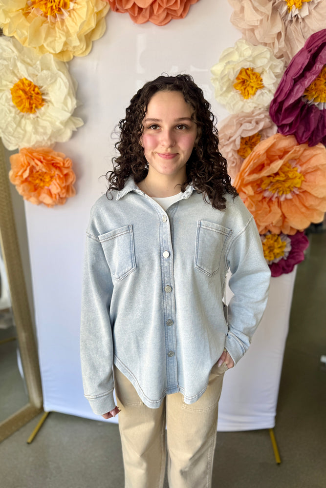Denim Jacket Washed Light Blue