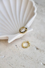 Gold Lace Textured Hoops