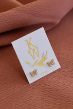 Miniature Cz Butterfly Studs